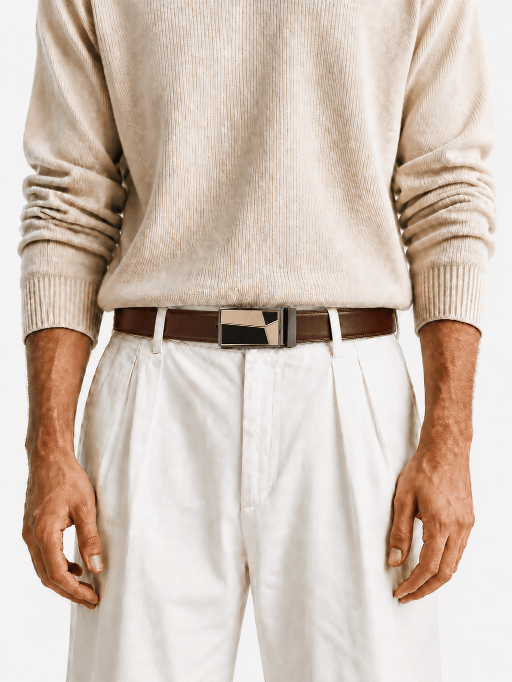 L’art de la Ceinture Arthur – Ceinture Automatique Marron