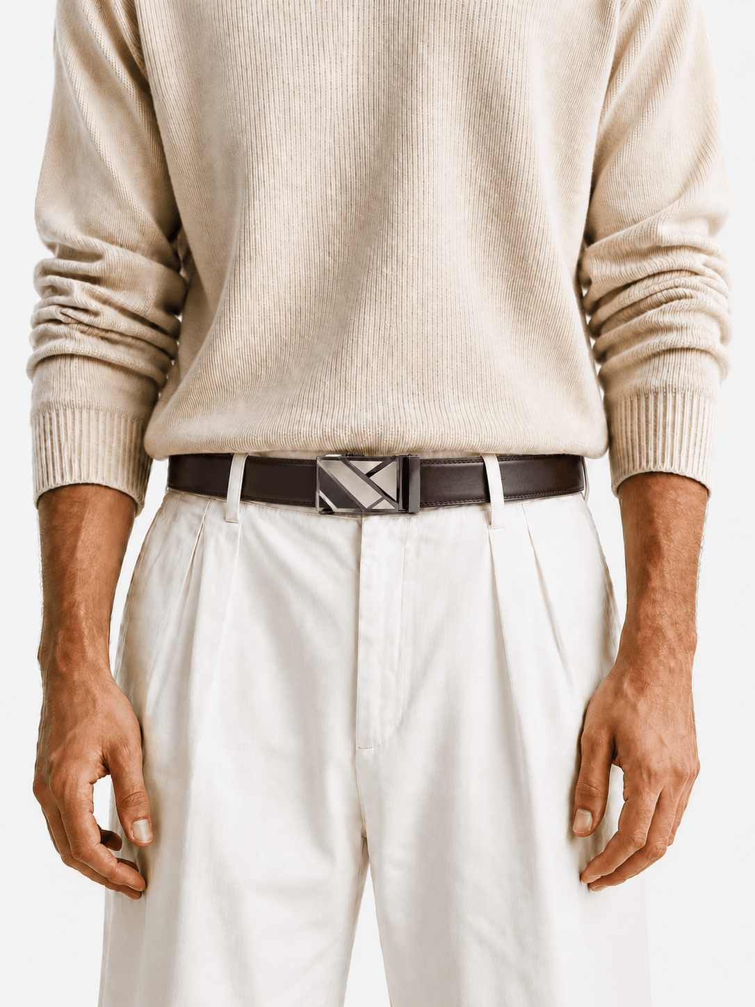 L’art de la Ceinture Arthur – Ceinture Automatique Marron