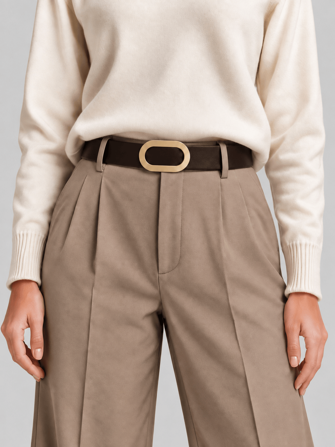 L’art de la Ceinture Charlotte – Ceinture Ardillon Marron Foncé
