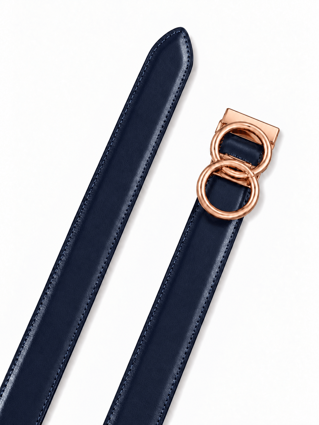 L’art de la Ceinture Eleanor – Ceinture Réversible Noir/Bleu