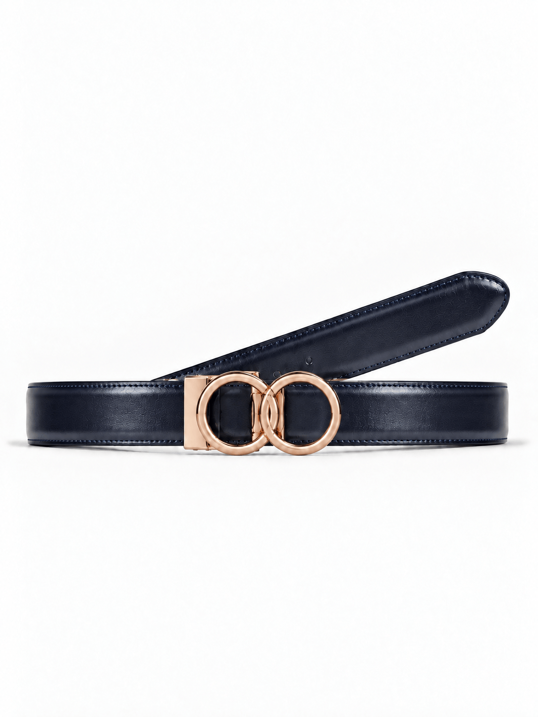 L’art de la Ceinture Eleanor – Ceinture Réversible Noir/Bleu
