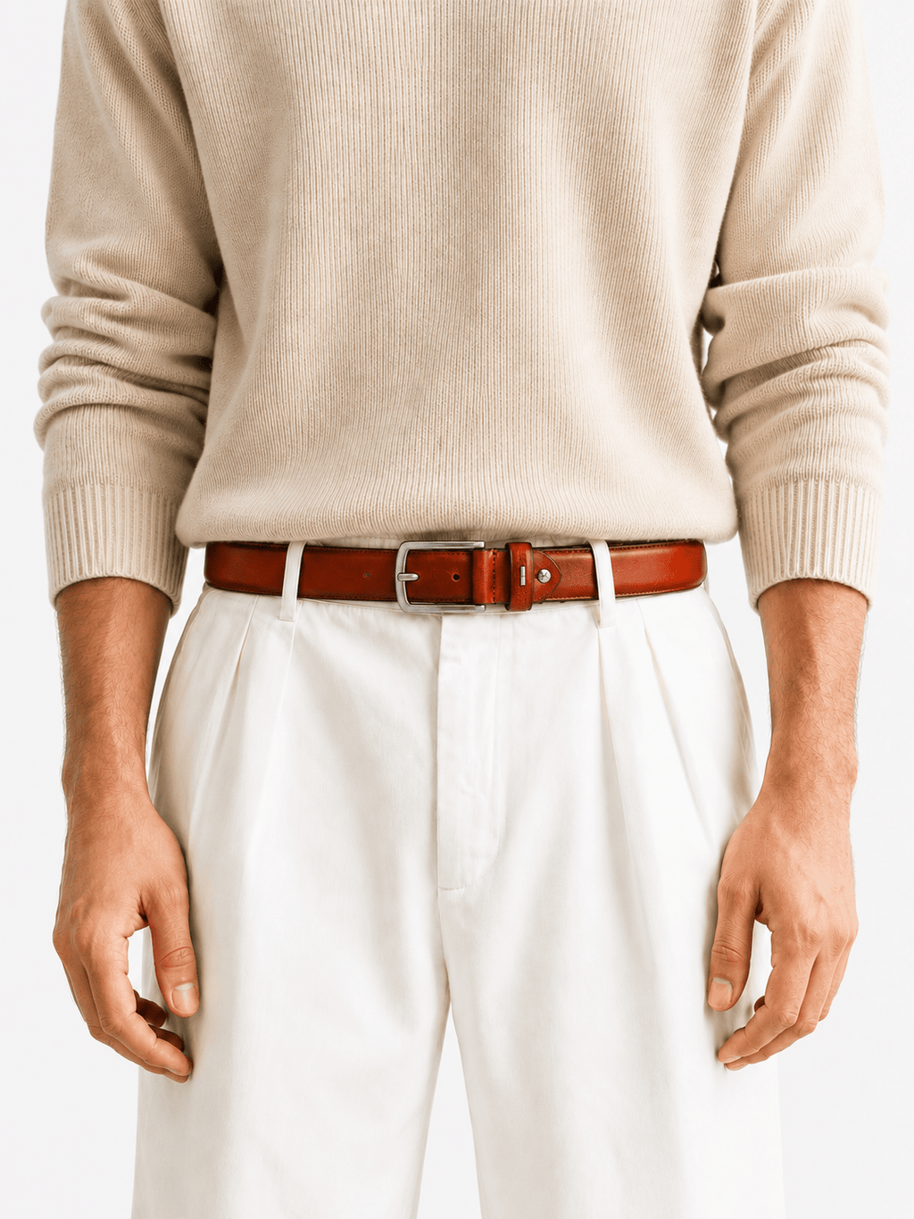 L’art de la Ceinture Enzo – Ceinture Cuir Grande Taille Marron