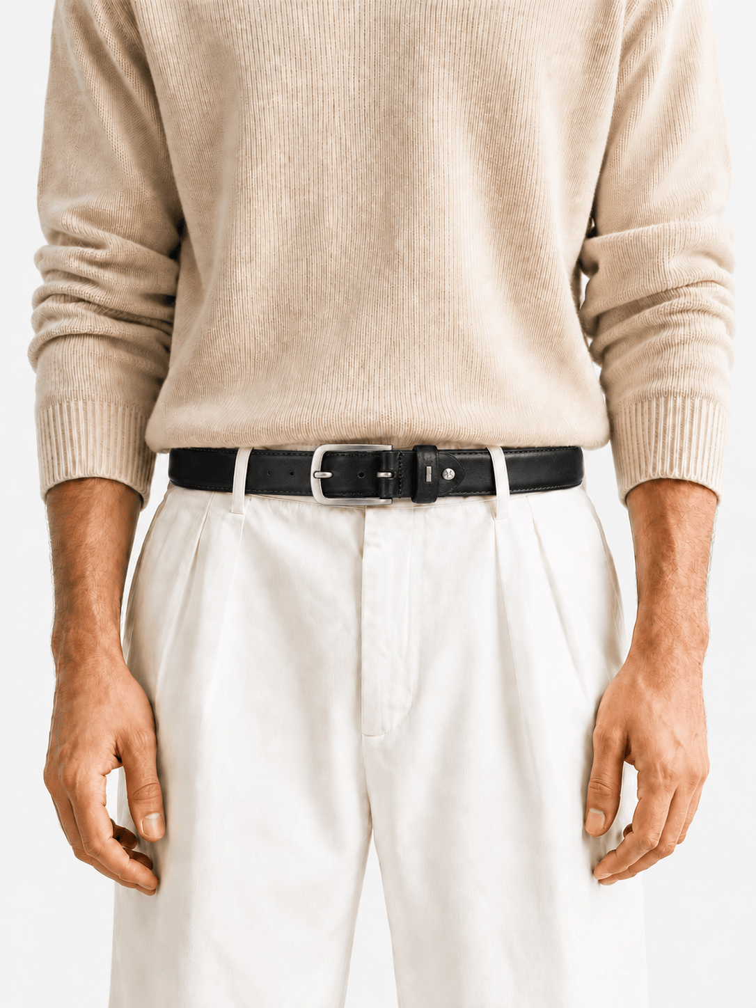 L’art de la Ceinture Enzo – Ceinture Cuir Grande Taille Noir