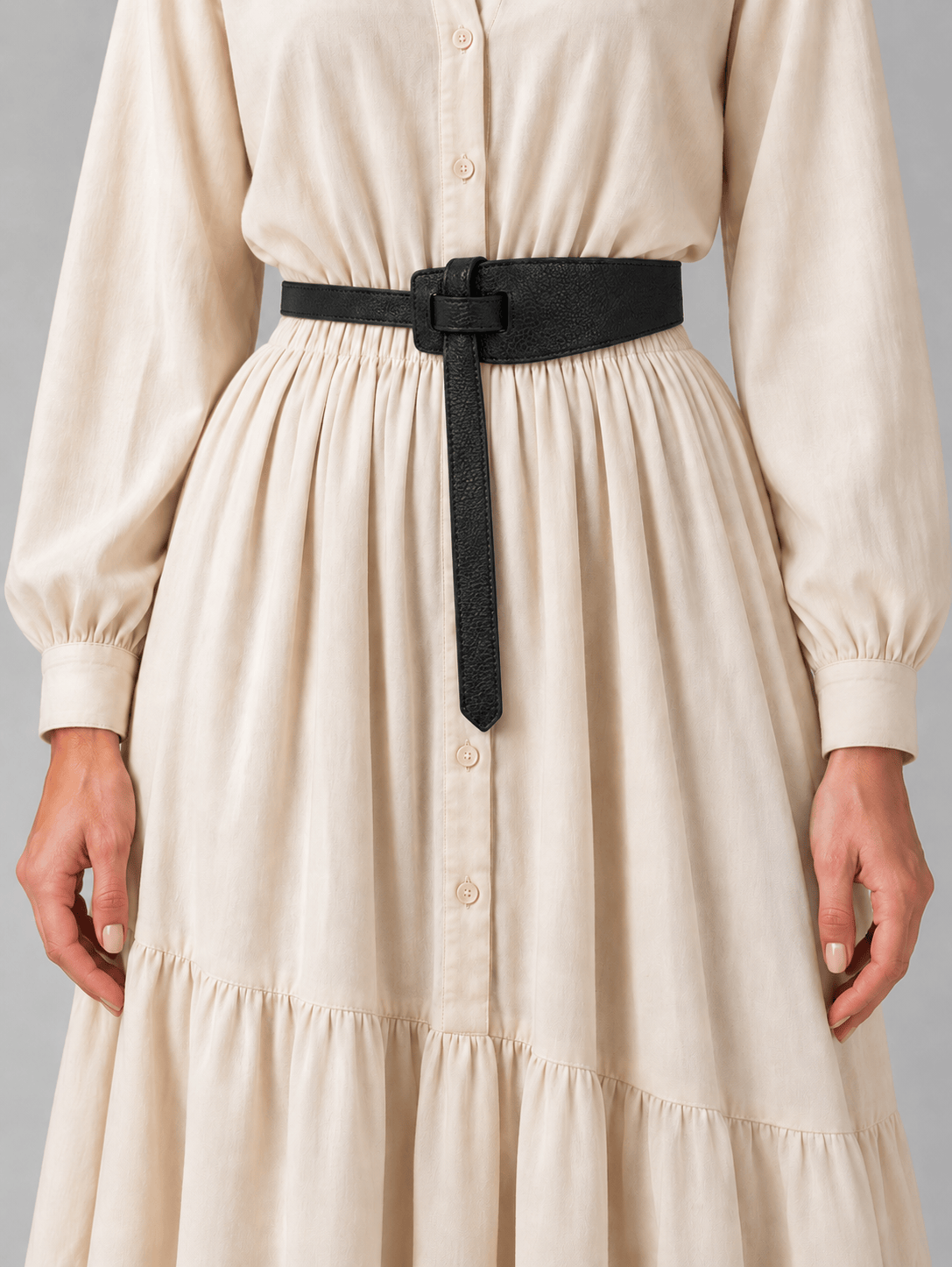 L’art de la Ceinture Genevieve – Ceinture Simili Cuir Noir