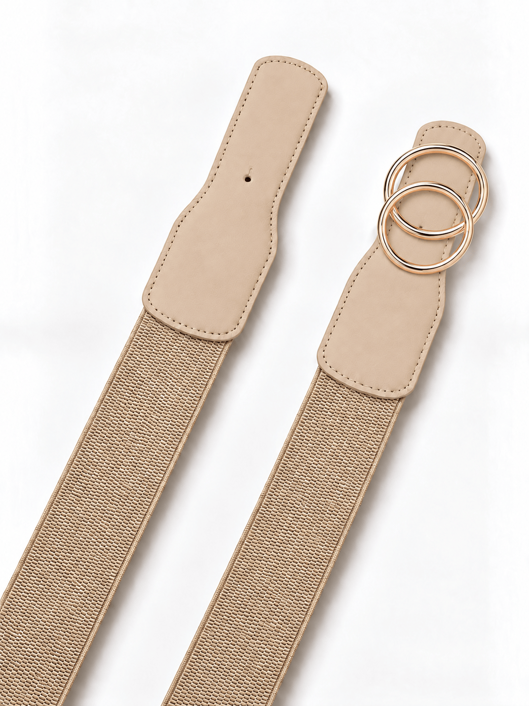 L’art de la Ceinture Isabelle – Ceinture Large Élastique Beige