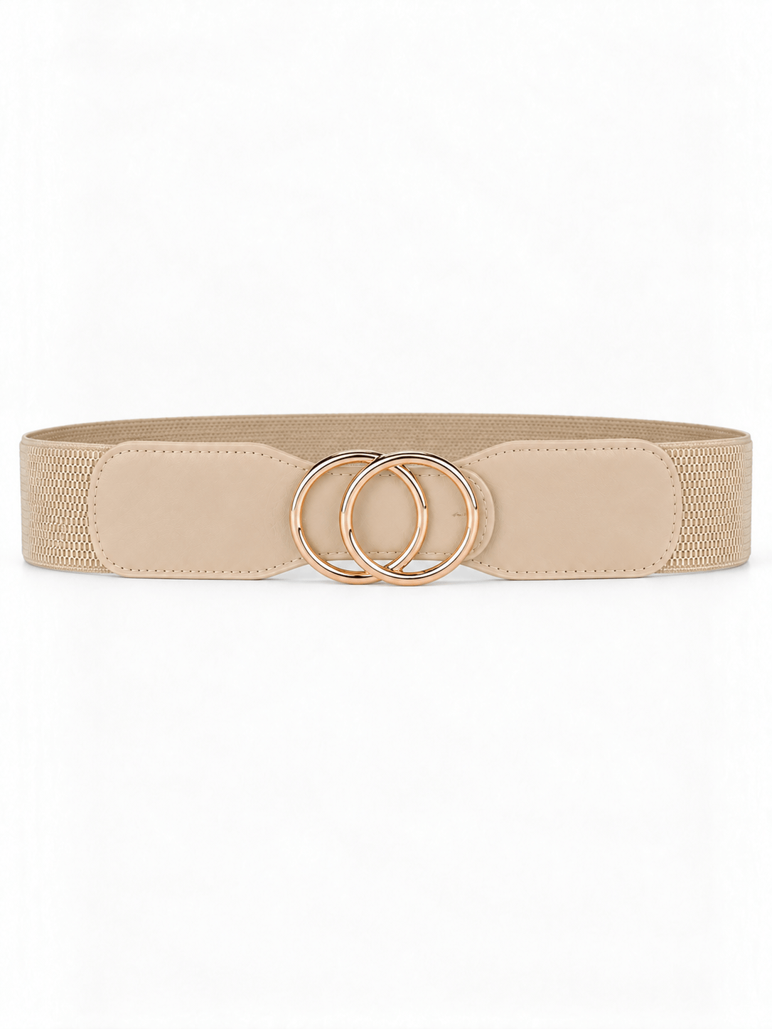 L’art de la Ceinture Isabelle – Ceinture Large Élastique Beige