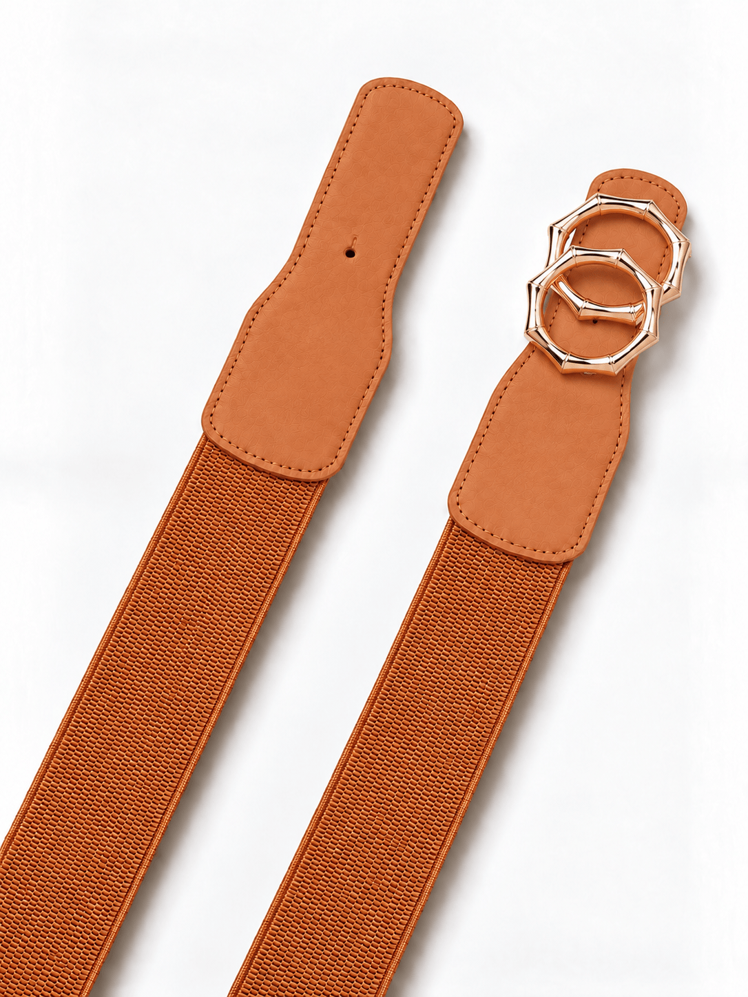 L’art de la Ceinture Isabelle – Ceinture Large Élastique Marron