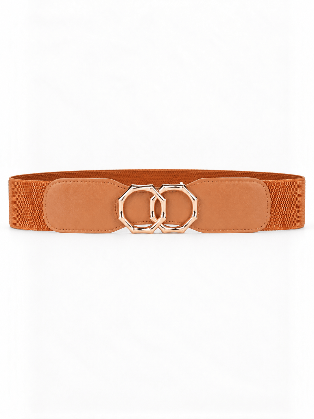 L’art de la Ceinture Isabelle – Ceinture Large Élastique Marron