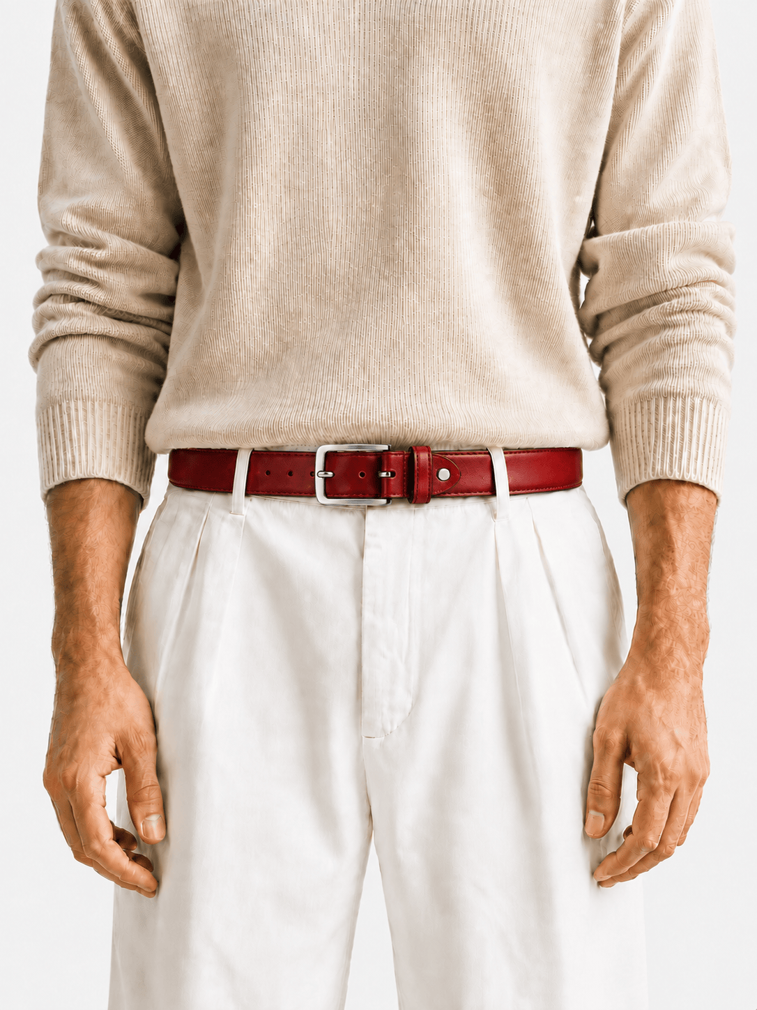 L’art de la Ceinture Luca – Ceinture Cuir Vintage Marron