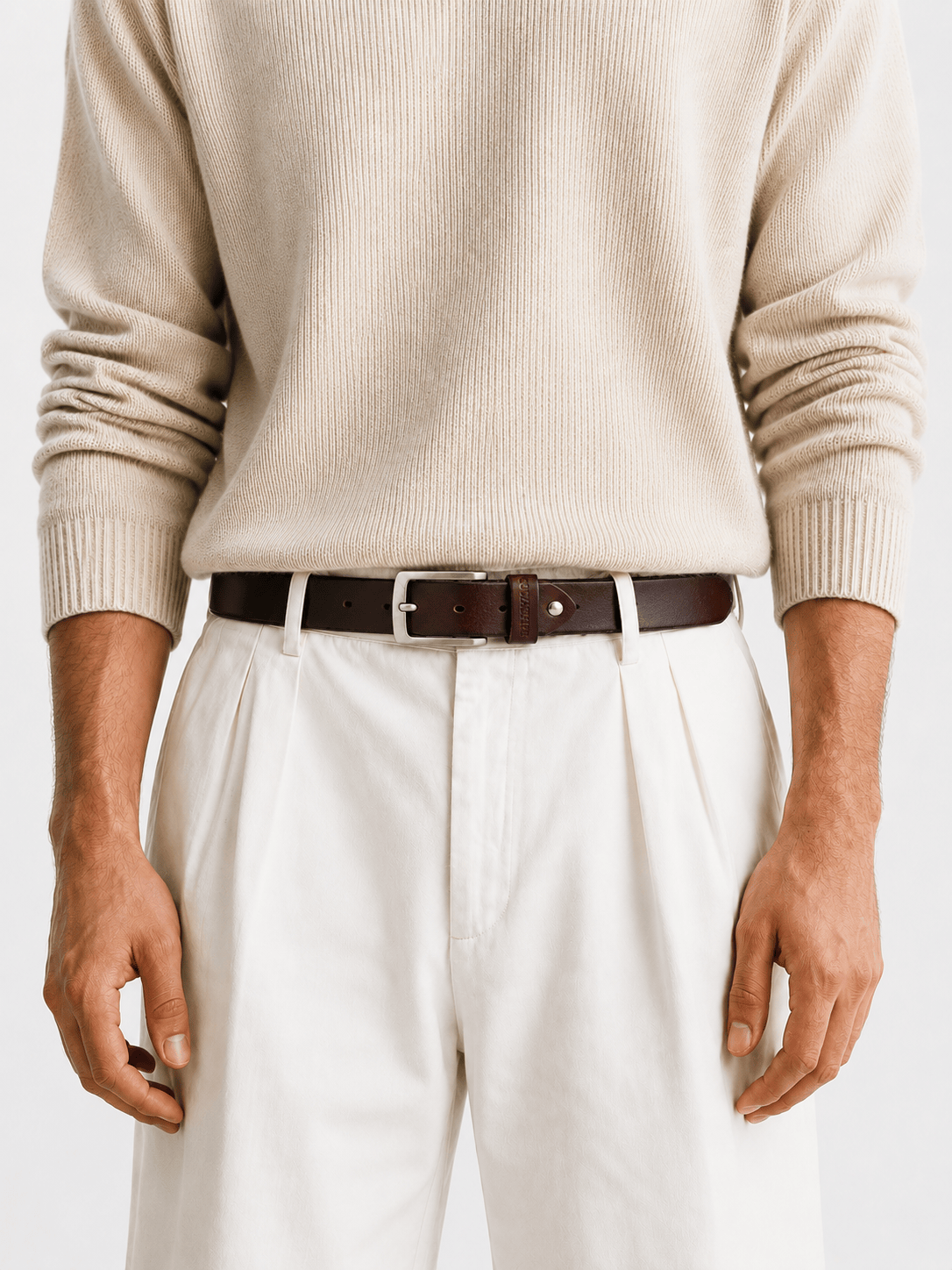 L’art de la Ceinture Luca – Ceinture Cuir Vintage Marron