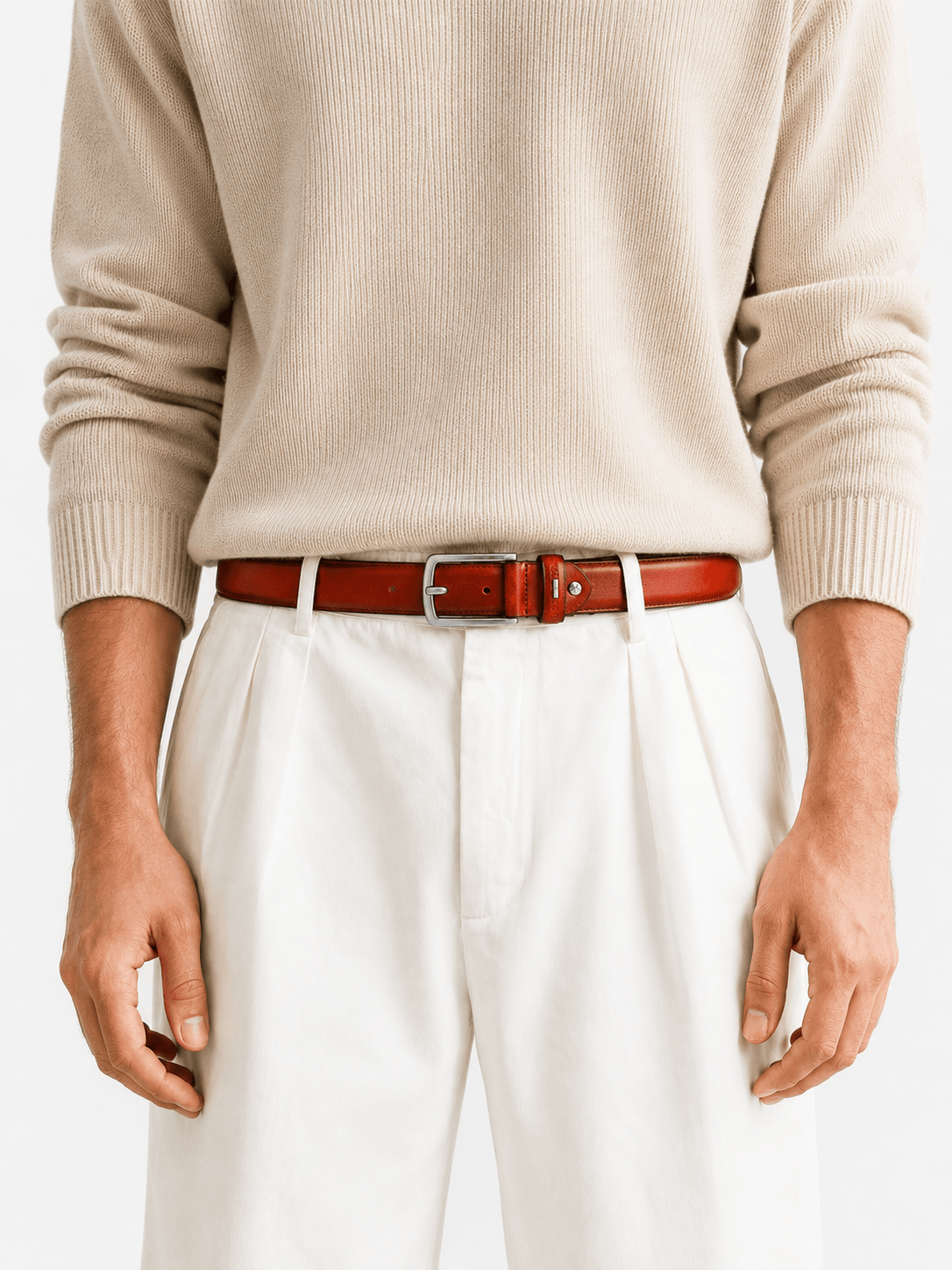 L’art de la Ceinture Luca – Ceinture Cuir Vintage Marron
