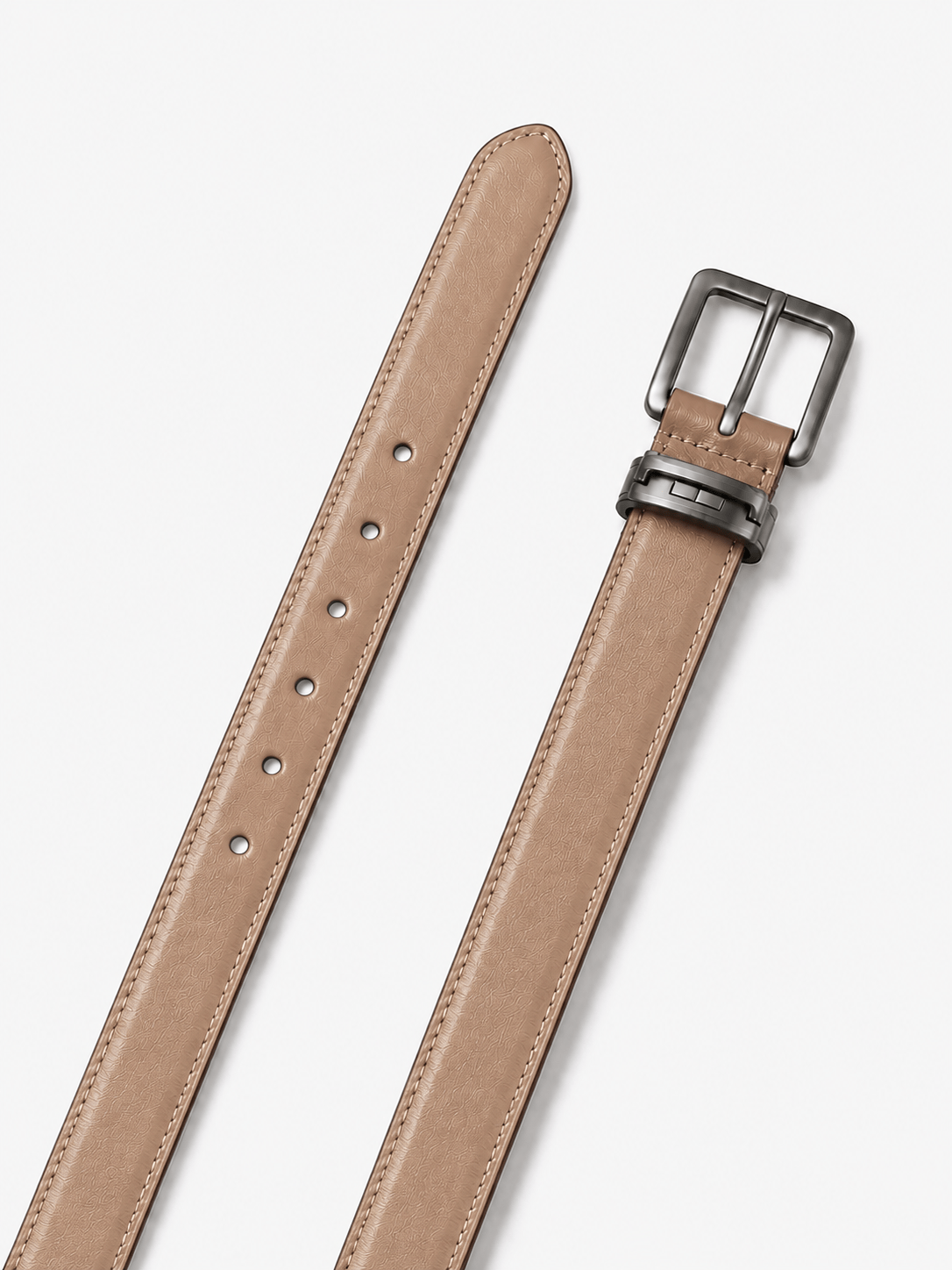 L’art de la Ceinture Marco – Ceinture Réversible Beige/Marron