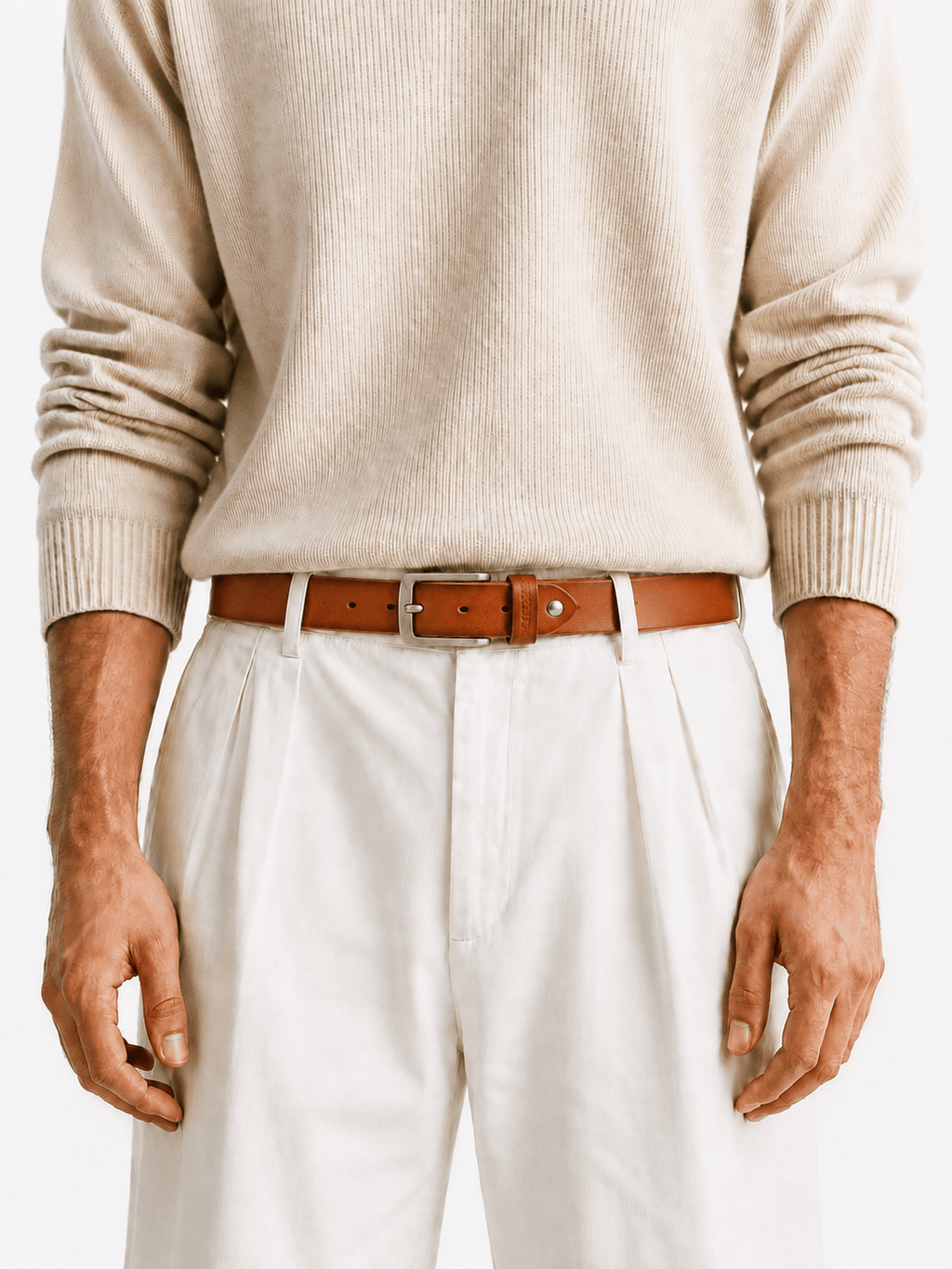 L’art de la Ceinture Oscar – Ceinture Cuir Casual Marron