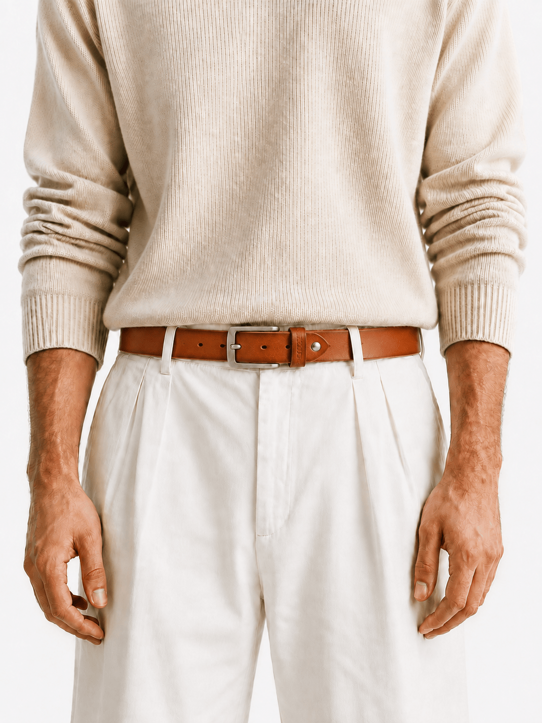 L’art de la Ceinture Oscar – Ceinture Cuir Casual Marron